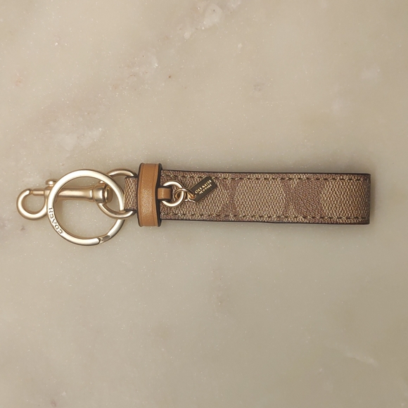 Coach Accessories Coach New Large Loop Signature Canvas Key